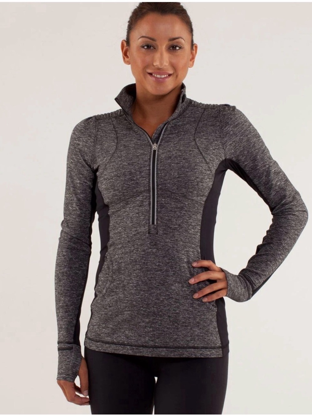 lululemon athletica Heathered Charcoal Gray Quarter-Zip Pullover